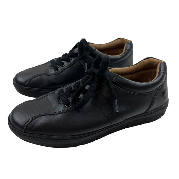 Nurse Mates Andover Black Sneaker Shoes Sz 9M Slip Resistant Lace Up Leather - Picture 1 of 10